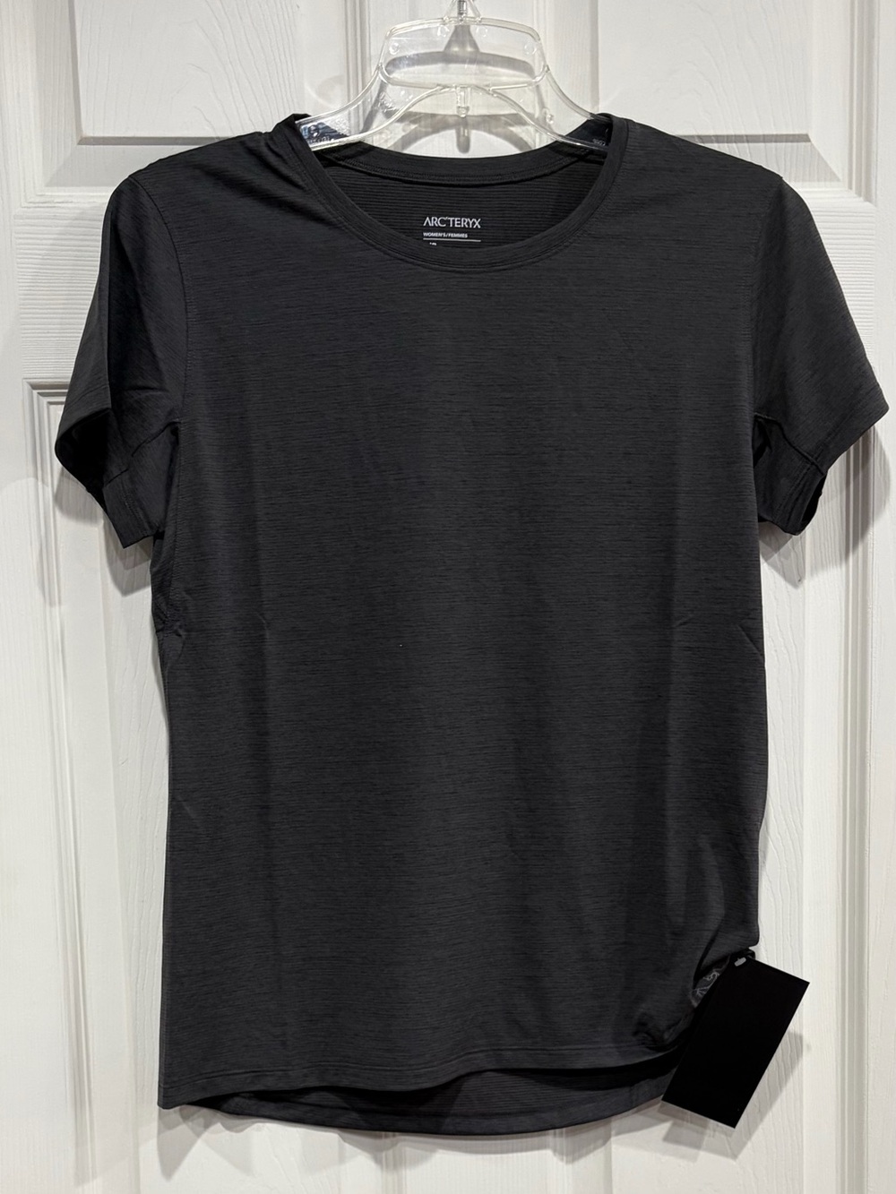 Arc’teryx Women's Small Taema Crew Neck Shirt SS Black Heather NWT Short Sleeve